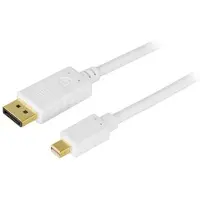Deltaco DP-1130 Câble DisplayPort 3 m mini DisplayPort blanc (3 m)