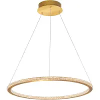 Nova Luce Cilion lampe suspendue LED Ø 60cm laiton, finition or