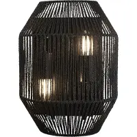 Searchlight WICKER 2 flammes WALL LIGHT, noir WICKER
