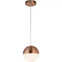 Searchlight Lampe suspendue 1 lumière Marbles Cuivre rouge