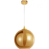 Nova Luce Suspension NAZIO, verre doré avec dégradé de couleur en aluminium chromé, E27, 1x12W, 230V, IP20 (ampoule non fournie), 9080252