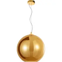 Nova Luce Suspension NAZIO, verre doré avec dégradé de couleur en aluminium chromé, E27, 1x12W, 230V, IP20 (ampoule non fournie), 9080352