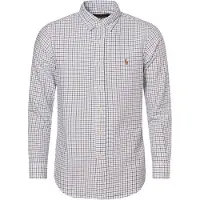 Ralph Lauren pour homme. 710922273002 Chemise oxford à carreaux blancs sur mesure (L), Casuel, Coton, Classique, Manche longue