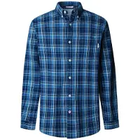 Pepe Jeans pour homme. PM3090823 Chemise bleue Corwin (XXL), Casuel, Coton, Manche longue