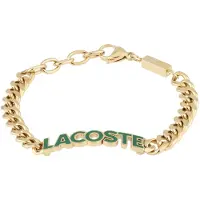 Lacoste - Gold-plated men's steel bracelet Script 2040477, (Acier)
