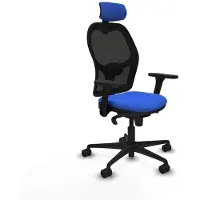 Piqueras Y Crespo Chaise de bureau avec appui-tête Jorquera 3D036N2 Bleu