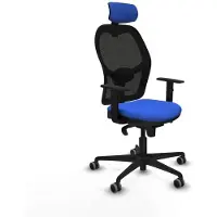 Piqueras Y Crespo Chaise de bureau avec appui-tête Jorquera 1D036G2 Bleu