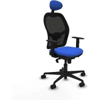 Piqueras Y Crespo Chaise de bureau avec appui-tête Jorquera 1D036N1 Bleu