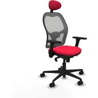 Piqueras Y Crespo Chaise de bureau avec appui-tête Jorquera 3D036N1 Rouge