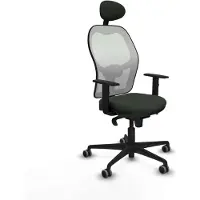 Piqueras Y Crespo Chaise de bureau avec appui-tête Jorquera 1D036G1 Noir