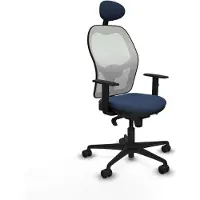 Piqueras Y Crespo Chaise de bureau 1D036N1 bleu marine