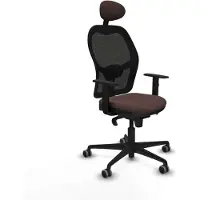 Piqueras Y Crespo Chaise de bureau 1D036G1 noir marron foncé