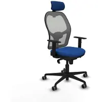 Piqueras Y Crespo Chaise de bureau avec appui-tête Jorquera 1D036G2 Bleu