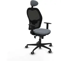 Piqueras Y Crespo Chaise de bureau avec appui-tête Jorquera 1D036G1 Gris