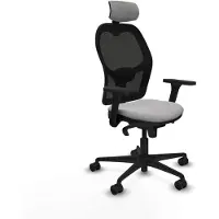 Piqueras Y Crespo Chaise de bureau avec appui-tête Jorquera 3D036N2 Gris clair