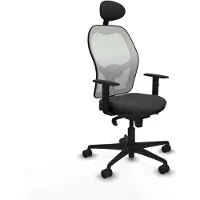 Piqueras Y Crespo Chaise de bureau avec appui-tête Jorquera 1D036N1 Gris foncé