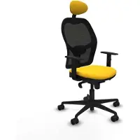 Piqueras Y Crespo Chaise de bureau avec appui-tête Jorquera 1D036N1 Jaune