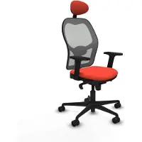 Piqueras Y Crespo Chaise de bureau avec appui-tête Jorquera 2D036N1 orange foncé