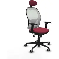 Piqueras Y Crespo Chaise de bureau avec appui-tête Jorquera 2D036G1 Grenat