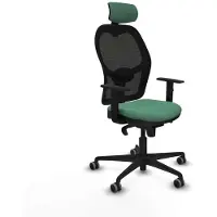 Piqueras Y Crespo Chaise de bureau avec appui-tête Jorquera 1D036G2 vert émeraude