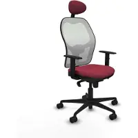 Piqueras Y Crespo Chaise de bureau avec appui-tête Jorquera 1D036N1 Grenat