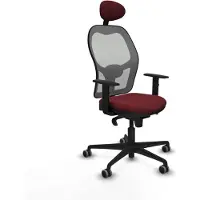 Piqueras Y Crespo Chaise de bureau avec appui-tête Jorquera 1D036G1 Grenat