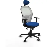 Piqueras Y Crespo Chaise de bureau avec appui-tête Jorquera 1D036G1 Bleu
