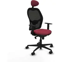 Piqueras Y Crespo Chaise de bureau 1D036N1 rouge grenat