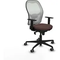 Piqueras Y Crespo Chaise de bureau 1D036G0 blanc marron foncé