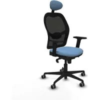 Piqueras Y Crespo Chaise de bureau avec appui-tête Jorquera 2D036G1 Bleu ciel