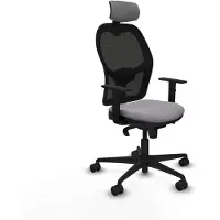 Piqueras Y Crespo Chaise de bureau avec appui-tête Jorquera 1D036N2 Gris