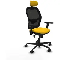 Piqueras Y Crespo Chaise de bureau avec appui-tête Jorquera 3D036N2 Jaune