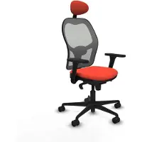 Piqueras Y Crespo Chaise de bureau avec appui-tête Jorquera 3D036N1 orange foncé