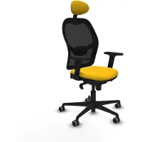 Piqueras Y Crespo Chaise de bureau avec appui-tête Jorquera 2D036G1 Jaune