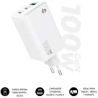 Subblim Gan Usb-a And Usb-c Wall Charger 100w Clair
