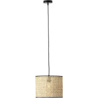 Brilliant Lampe Wiley Lampe à suspendre 30cm | 1x A60, E27, 60W, compatible avec les ampoules normales (non incluses) | Câble raccourcissable | Métal/rotin