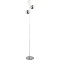 Searchlight MARBLES Lampadaire 3 feux - chrome avec CRYSTAL Sund