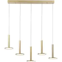 Nova Luce Palencia LED Lampe à suspendre 5-flux. alignement or