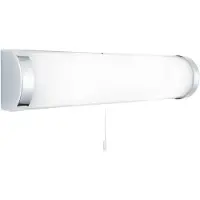 Searchlight Poplar - applique murale avec interrupteur à tirette - 40 x 7,3 x 9 cm - IP44 - blanc