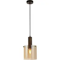 Searchlight Lampe à suspension marron Sweden 1 lumière