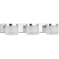 Nova Luce Sabia Lampe murale LED pour salle de bains 3-lumières Chrome, transparent
