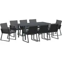 vidaXL Ensemble de salle à manger pour jardin 9 pcs Anthracite