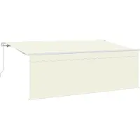 vidaXL Store rétractable Crème 350 x 200 cm Polyester et aluminium