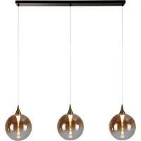 Searchlight Suspension 3 lumières Alchemy Verre ambré