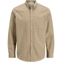Jack & Jones Classic Cord Long Sleeve Shirt Beige 2XL Homme