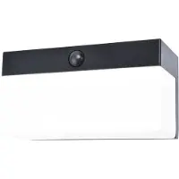 Lutec Lampe murale noire Fran Solaire