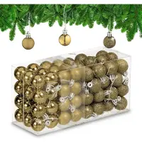 Relaxdays Ensemble de boules de Noël (96x)