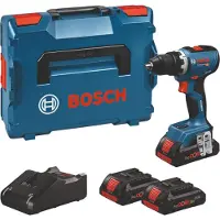 Bosch Perceuse-visseuse sans fil GSR 18V-65 Professional 18 V 63 Nm (06019N3208) Brushless + 3 batteries ProCORE 4,0 Ah + chargeur + L-Boxx