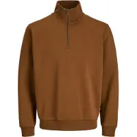 Jack & Jones Bradley Half Zip Sweatshirt Marron XL Homme