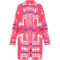 IZIA Cardigan mélange de couleurs / fuchsia